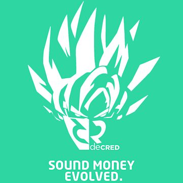Artwork thumbnail, Decred sound money evolved - DCR Turquoise © v1 (Design timestamped by https://timestamp.decred.org/) by OfficialCryptos