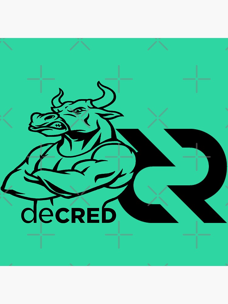 Artwork view, Decred Strong Bull - DCR Turquoise © v1 (Design timestamped by https://timestamp.decred.org/) designed and sold by OfficialCryptos