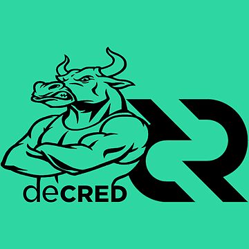 Artwork thumbnail, Decred Strong Bull - DCR Turquoise © v1 (Design timestamped by https://timestamp.decred.org/) by OfficialCryptos
