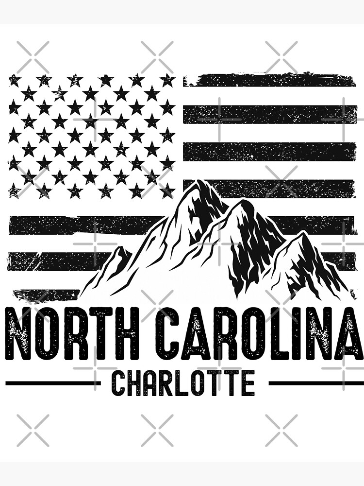 "Charlotte North Carolina Raleigh NC State Flag" Poster for Sale by