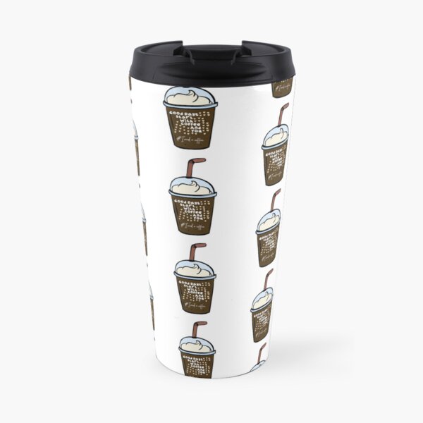Los buenos días comienzan con café y tu pegatina, refranes divertidos sobre el café, los buenos días comienzan con café y tú Taza de café de viaje