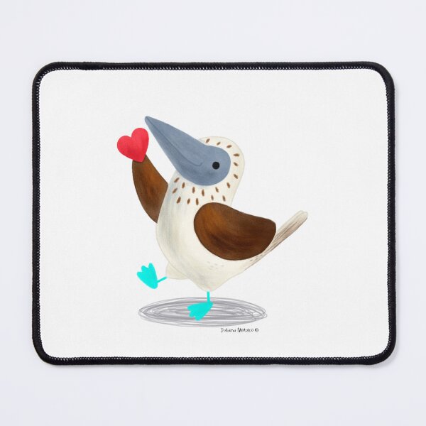 Item preview, Blue footed booby bird with a heart designed and sold by julianamotzko.