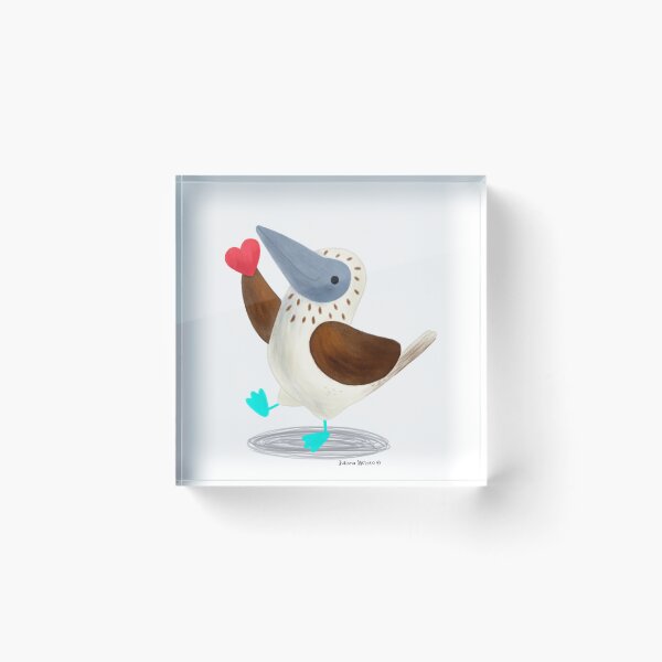 Item preview, Blue footed booby bird with a heart designed and sold by julianamotzko.