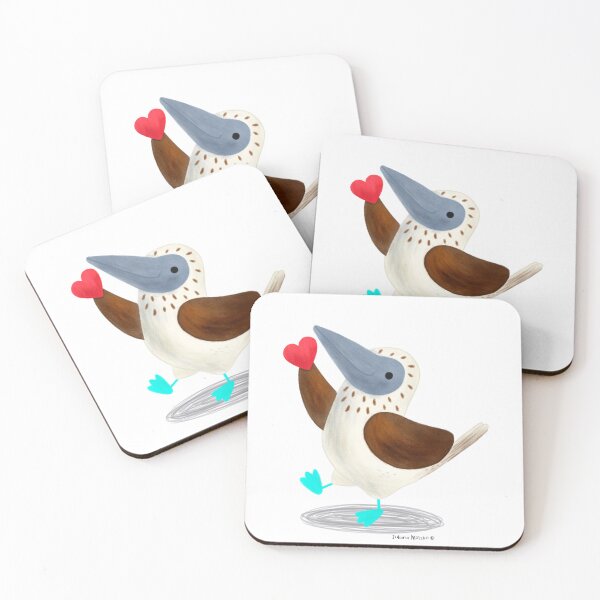 Item preview, Blue footed booby bird with a heart designed and sold by julianamotzko.