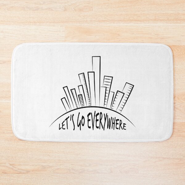 Item preview, Let's go everywhere. City black line drawing designed and sold by evk-art.