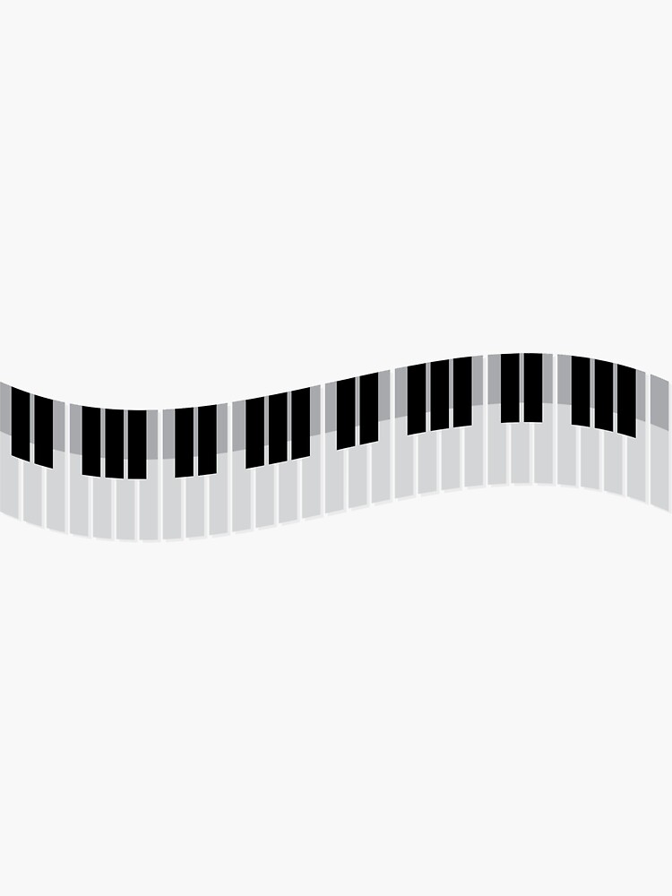 "Wavy piano keys" Sticker by gameshowfan2001 | Redbubble