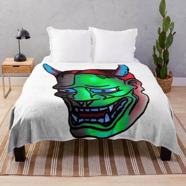 Item preview, Oni Mask, Demon, Anime, Green, designed and sold by Maculele.