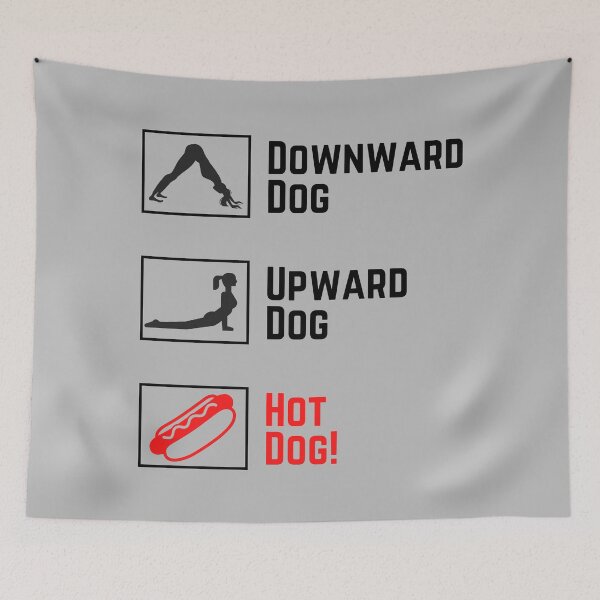 Item preview, Funny Yoga - Upward Dog, Downward Dog, Hot Dog! designed and sold by charqui.