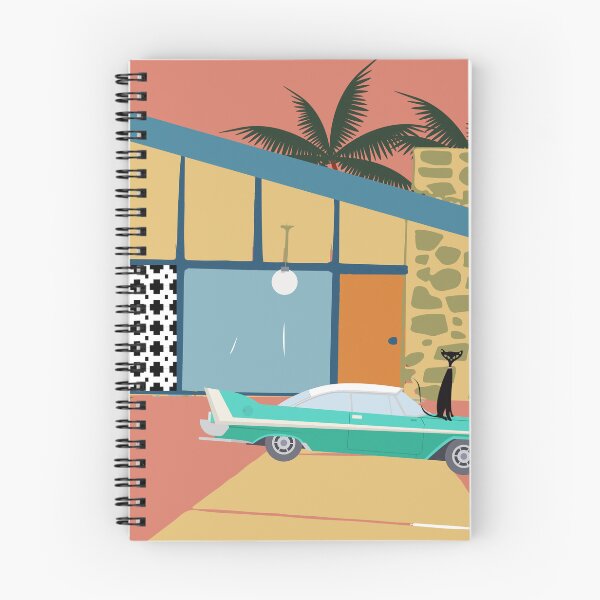 Item preview, Vintage Car Parked outside a Palm Springs MCM House designed and sold by LisWilliams.
