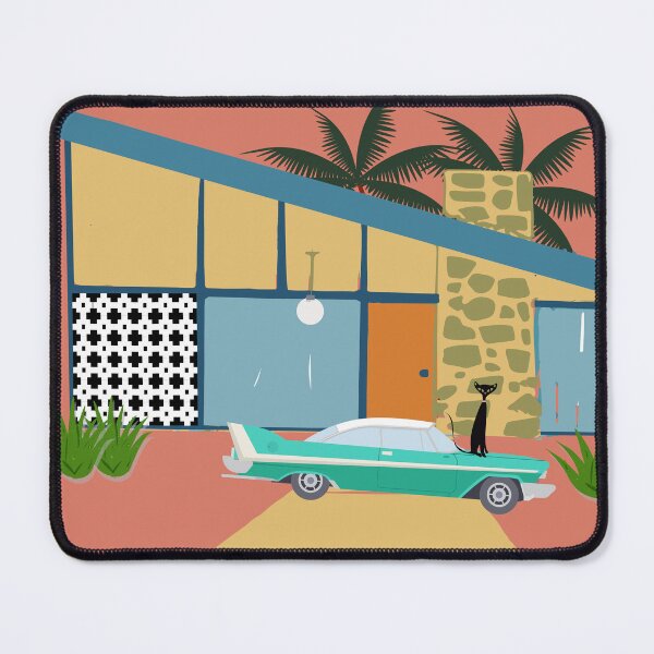 Item preview, Vintage Car Parked outside a Palm Springs MCM House designed and sold by LisWilliams.