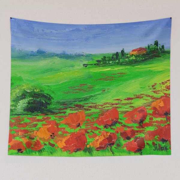 Item preview, Tuscany Landscape Oil Painting Print designed and sold by NatalyMak.
