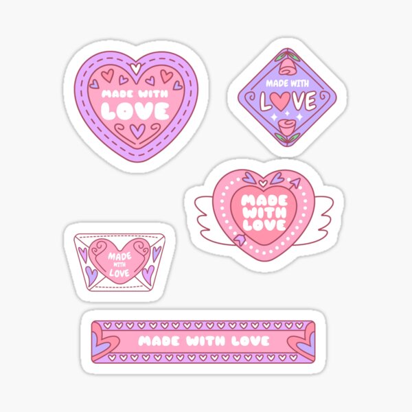 Made in California, Handmade with Love, MADE WITH LOVE Stickers, Busin –  Sticker Art Designs
