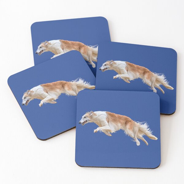 Item preview, Running White and Tan Borzoi Dog designed and sold by Deborah Camp.