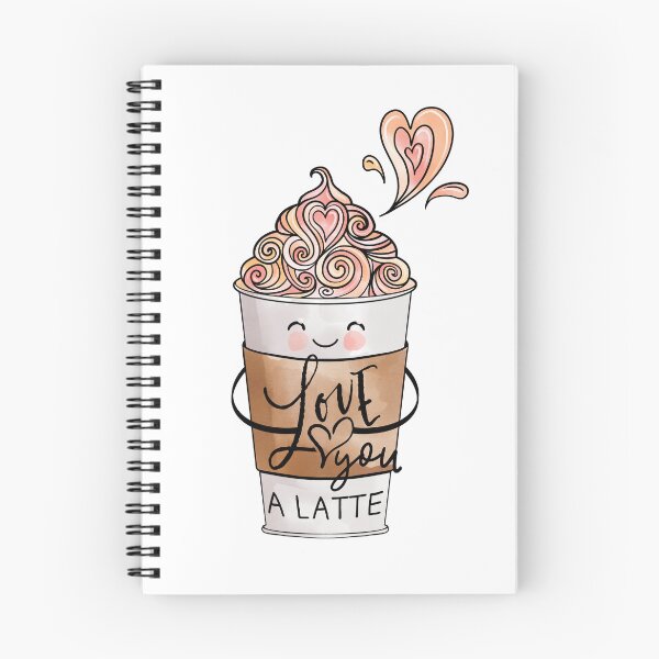 Item preview, Love You a Latte Kawaii Latte Coffee Character designed and sold by Moodthology.