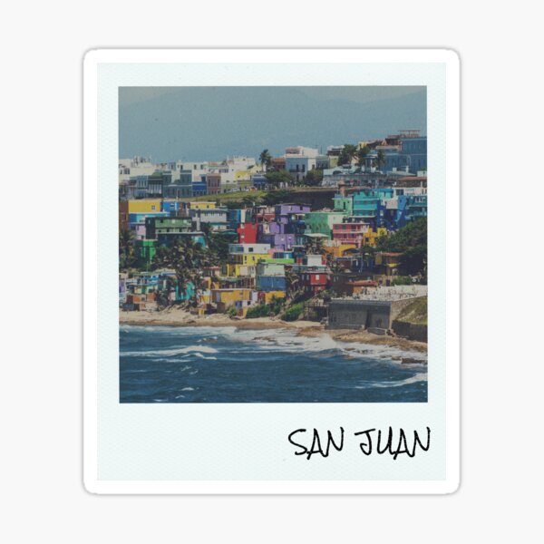 "San Juan Puerto Rico Vintage Film White Frame Souvenir" Sticker By ...