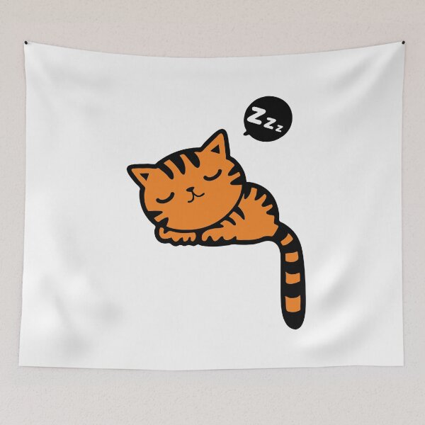 Item preview, Cute sleeping kitten doodle  designed and sold by pixxart.