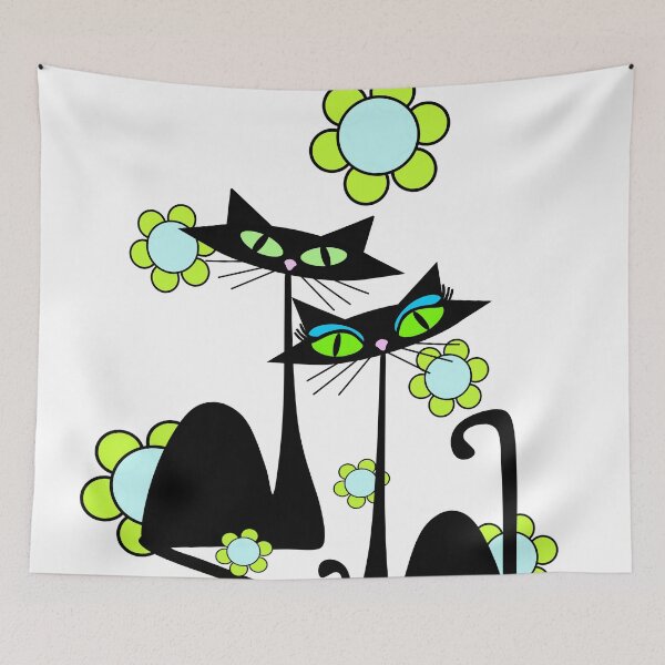 Item preview, MCM Atomic Cats Flower Power designed and sold by BossAtomic.