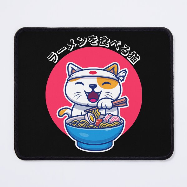 Item preview, Cat Eating Ramen Cute Noodles Kawaii Cat Japanese Cat Eating Ramen designed and sold by EyanShop.