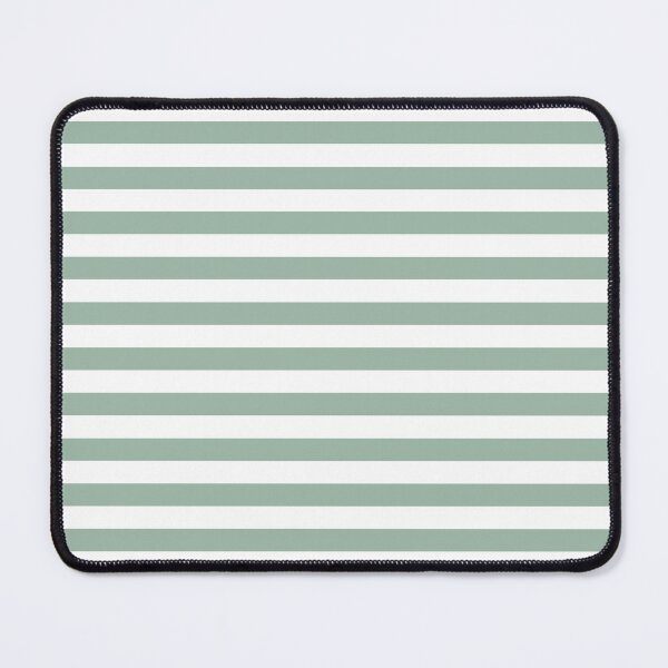 Item preview, Small MUTED GREEN and WHITE Horizontal STRIPES designed and sold by RachelMacht.
