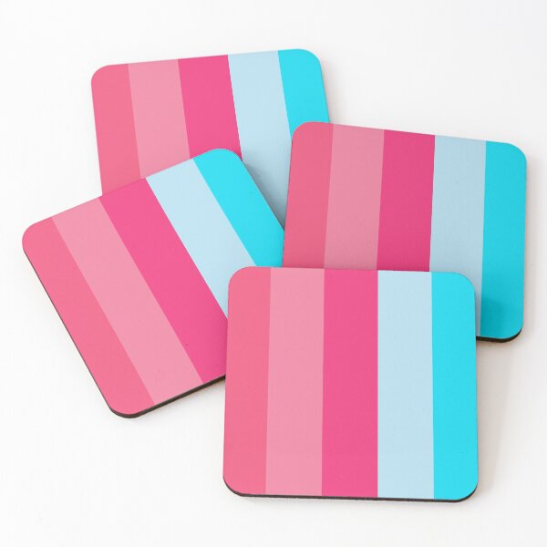 Item preview, Pinkish Blue Vertical Five Stripes  designed and sold by LoloTrends.