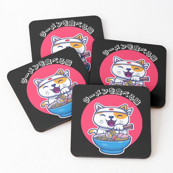 Item preview, Cat Eating Ramen Cute Noodles Kawaii Cat Japanese Cat Eating Ramen designed and sold by EyanShop.