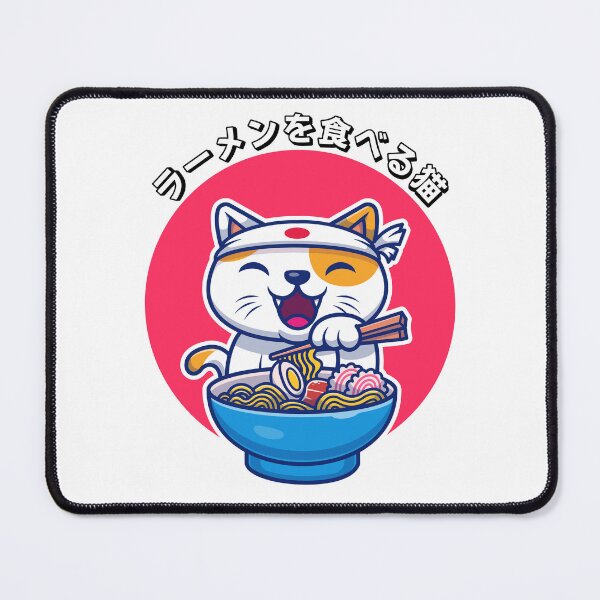 Item preview, Cat Eating Ramen Cute Noodles Kawaii Cat Japanese Cat Eating Ramen designed and sold by EyanShop.