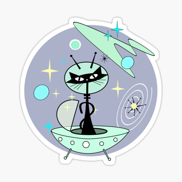 Item preview, Atomic MCM Cosmic Cat Martian Lost in Space designed and sold by BossAtomic.