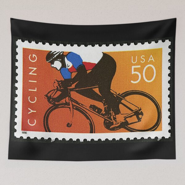 Item preview, Cycling, bicycle, Cycling US Postage Stamp, Bike Race, Velodrome, speed, 10 speed bike,  designed and sold by Nostrathomas66.