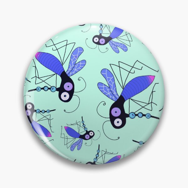 Item preview, Virus sucking mosquitoes on aqua  designed and sold by QuirkyCraftz.