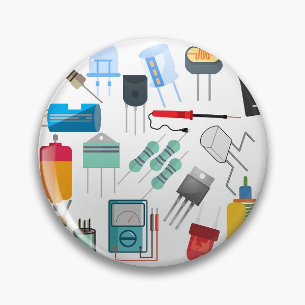 Item preview, Electronics components collage art designed and sold by EngineersArt.