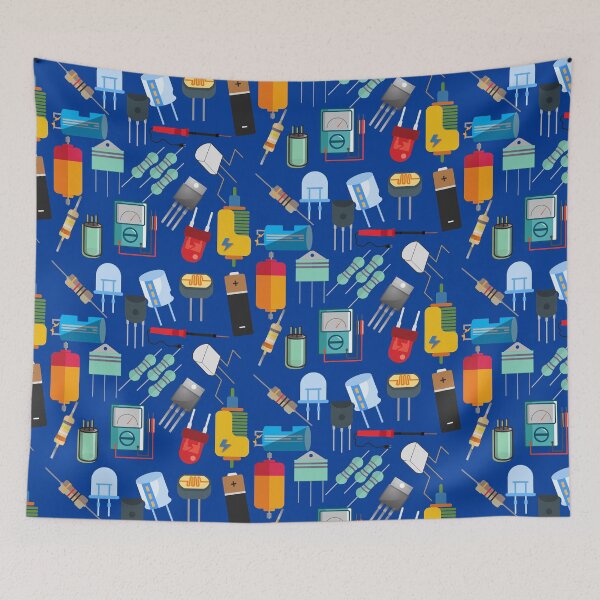 Item preview, Electronics components collage art designed and sold by EngineersArt.