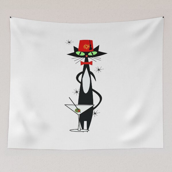Item preview, Atomic MCM Cat with Fez designed and sold by BossAtomic.