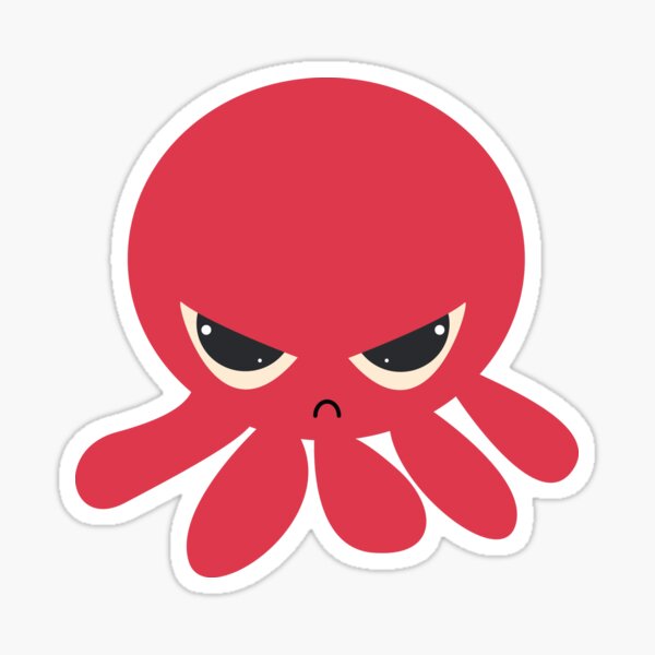 Angry Octopus Stickers for Sale, Free US Shipping