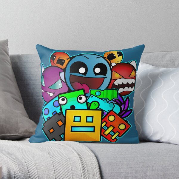 jeu de la vieille école de tiret de géométrie Coussin