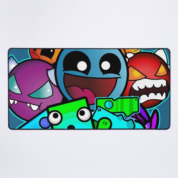 geometry dash old school gaming Desk Mat