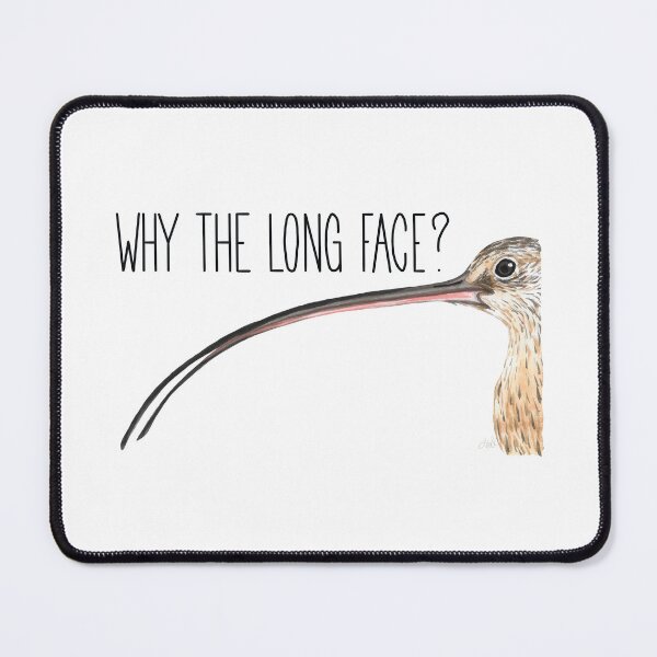 Item preview, Why The Long Face? (Long-billed Curlew) designed and sold by LauraWolfArtist.