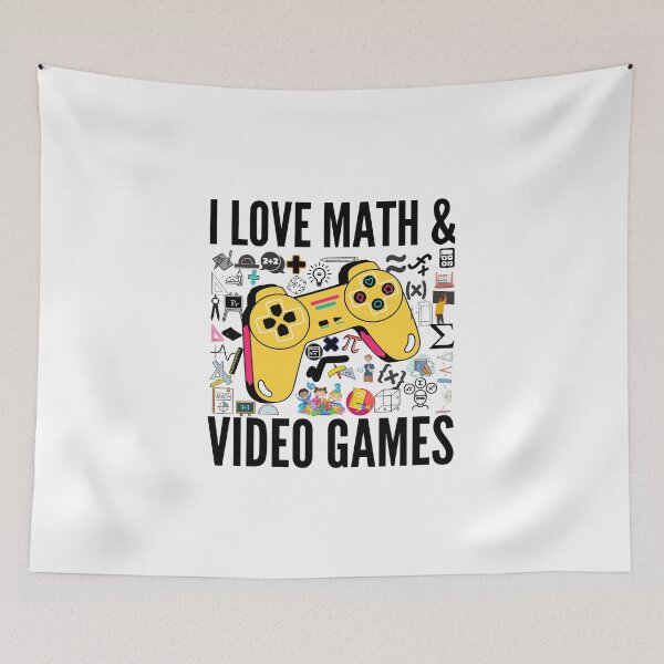 Item preview, I Love Math and Video Games Cool Gaming Student Funny Gamer designed and sold by PrixSympa.