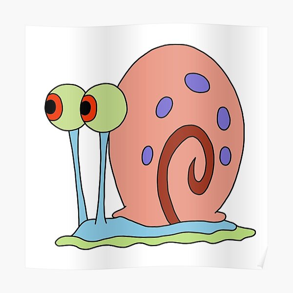 "Gary the snail" Poster for Sale by EmmelineKlatt | Redbubble
