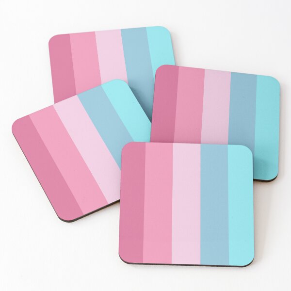 Item preview, Pinkish Blue Vertical Five Stripes  designed and sold by LoloTrends.