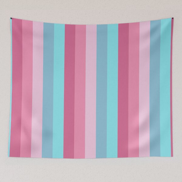 Item preview, Pinkish Blue Vertical Five Stripes  designed and sold by LoloTrends.