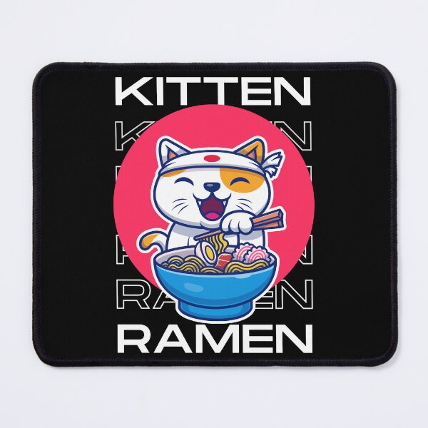 Item preview, Kitten Cat Eating Ramen Cute Noodles Kawaii Cat Japanese Cat Eating Ramen designed and sold by EyanShop.
