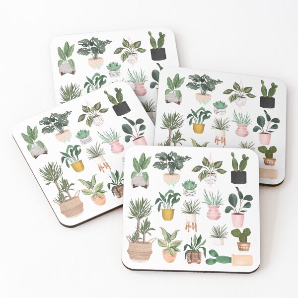 Item preview, Plant Lovers Watercolor Potted Plants designed and sold by Moodthology.