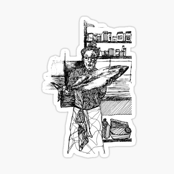 "chef life illustration " Sticker by valeagapi Redbubble