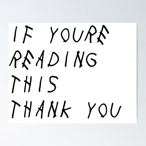 Drake If You're Reading This Keep Reading Bookmark – LetMeDrawYourPicture