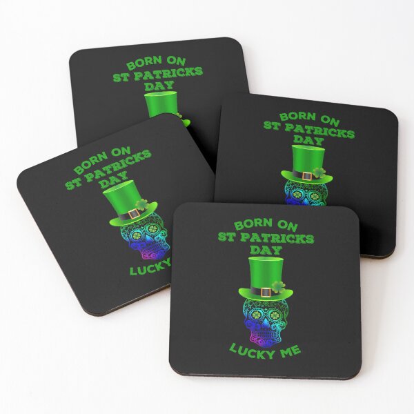 Item preview, Born On St Patricks Day Skull Lucky Me designed and sold by WanderTravels.