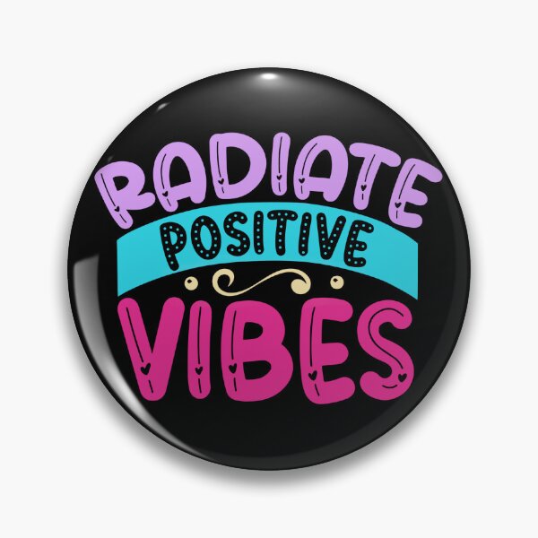 Item preview, Radiate Positive Vibes, Multicolor Typography with Hearts designed and sold by MamaSweetea.
