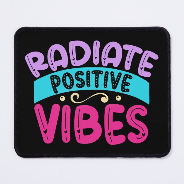 Item preview, Radiate Positive Vibes, Multicolor Typography with Hearts designed and sold by MamaSweetea.