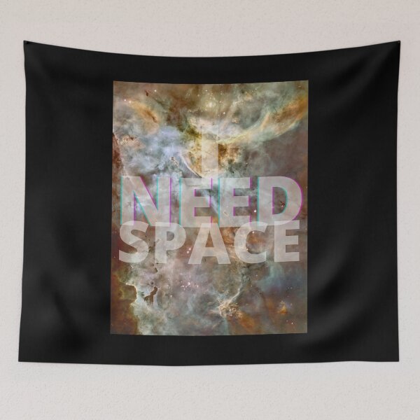 Item preview, I Need Space - Yellow, Grey, Blue Galaxy 1 designed and sold by Quirkdom.