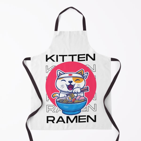 Item preview, Kitten Cat Eating Ramen Cute Noodles Kawaii Cat Japanese Cat Eating Ramen designed and sold by EyanShop.