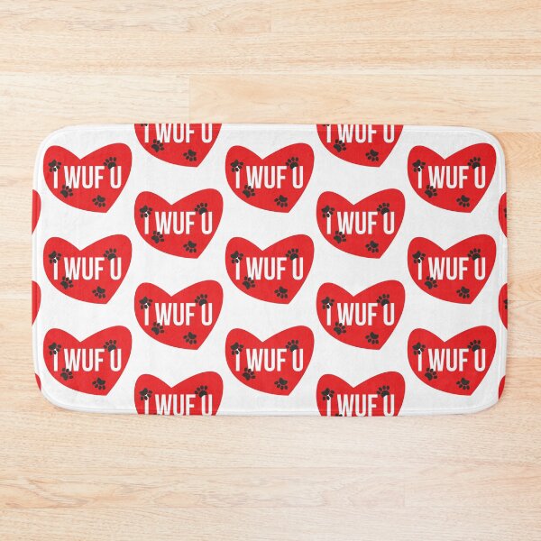 Item preview, I Wuf U Red Heart - I Love You in Dog Speak designed and sold by WhimsyAndMojo.